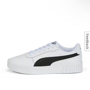 Puma’s Carina Leather Platform Sneakers- Women’s Size 6
